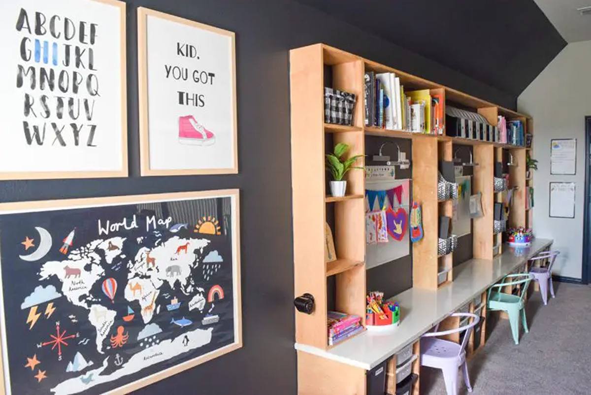 Bohemian-Inspired Homeschool room idea 3