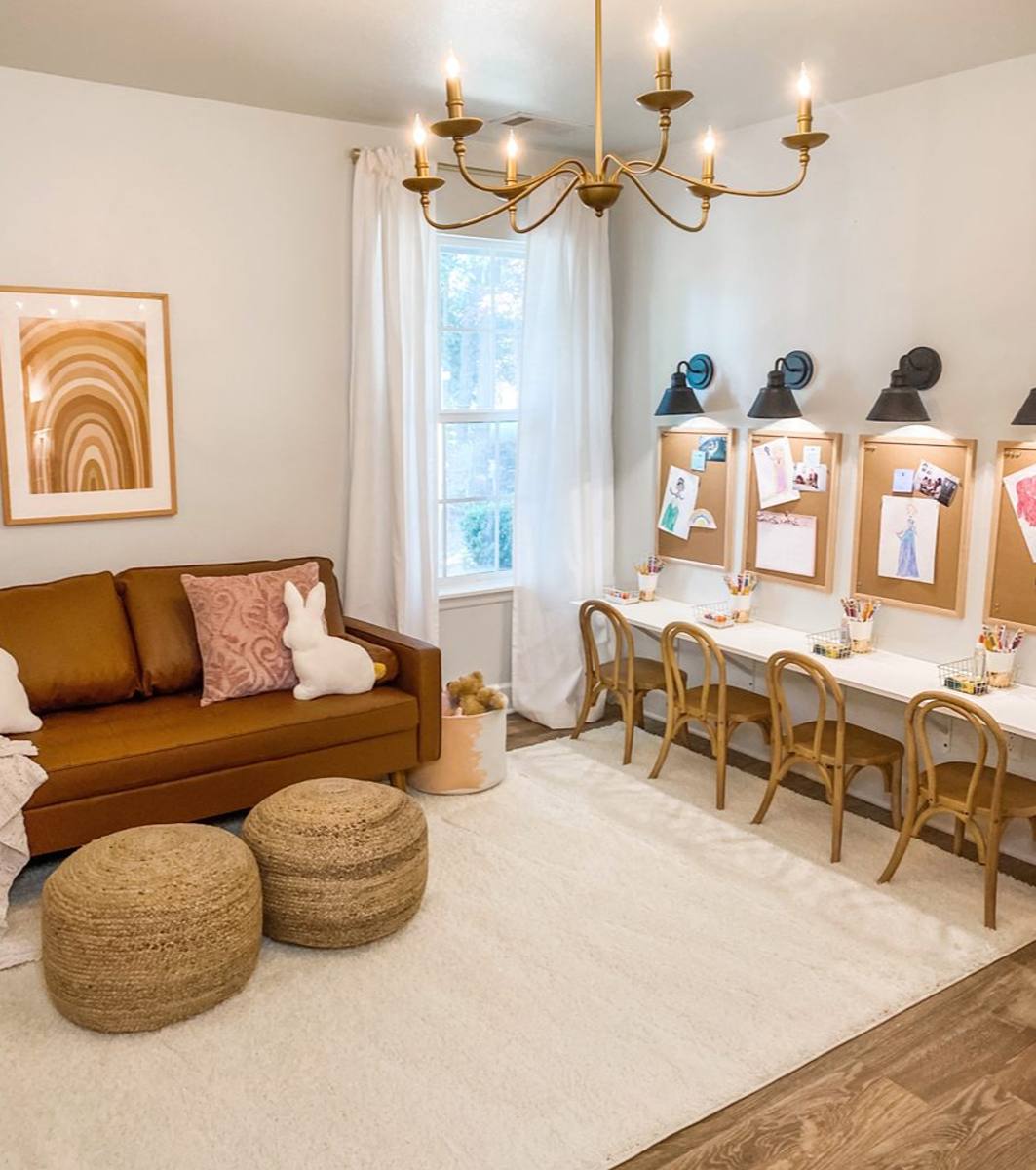 Modern Boho Homeschool homeschool room idea