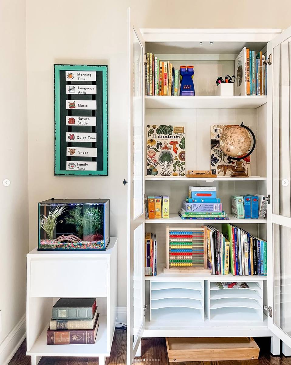 Modern Industrial Homeschool Room