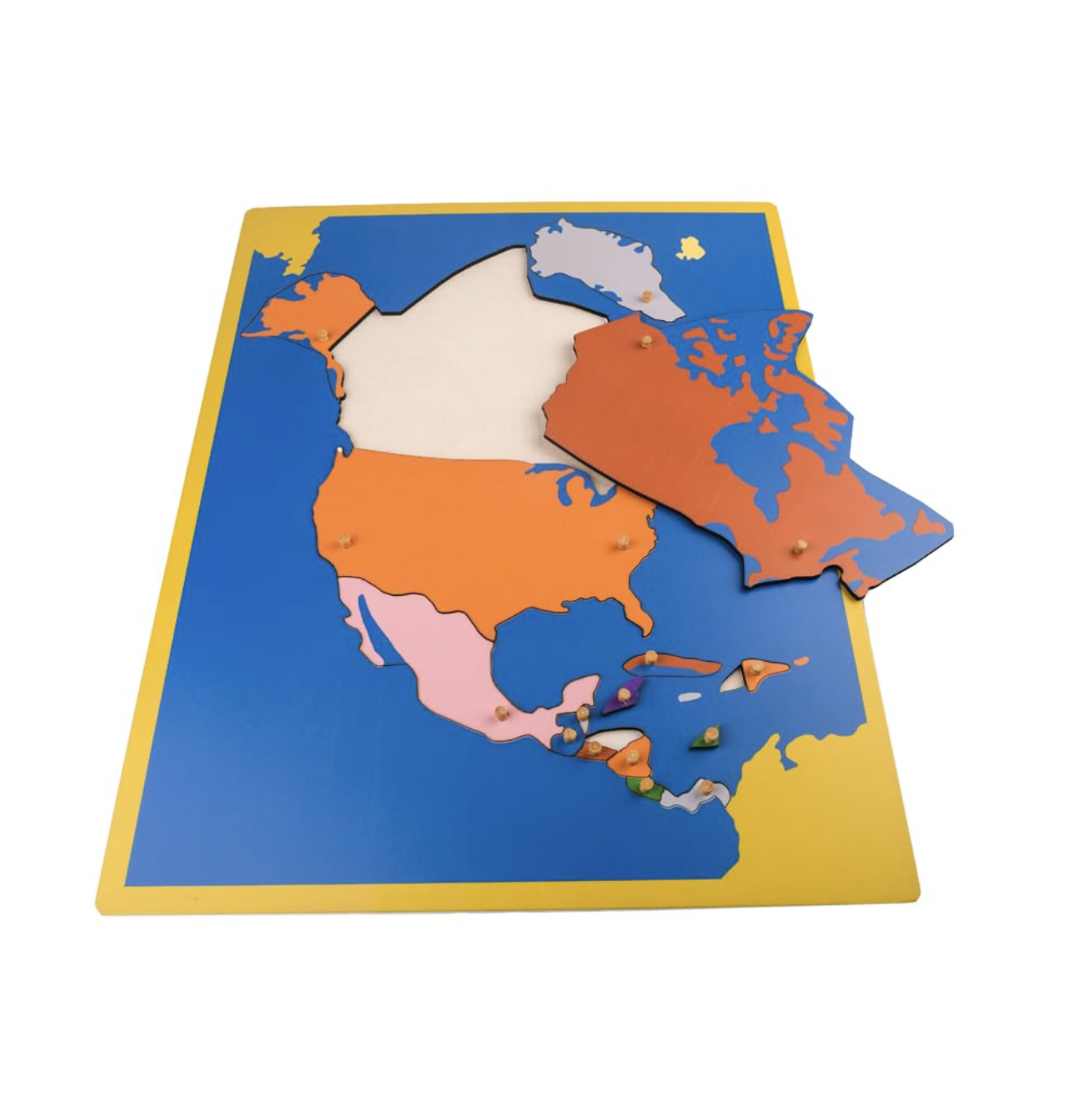 Wooden Montessori Map Puzzle