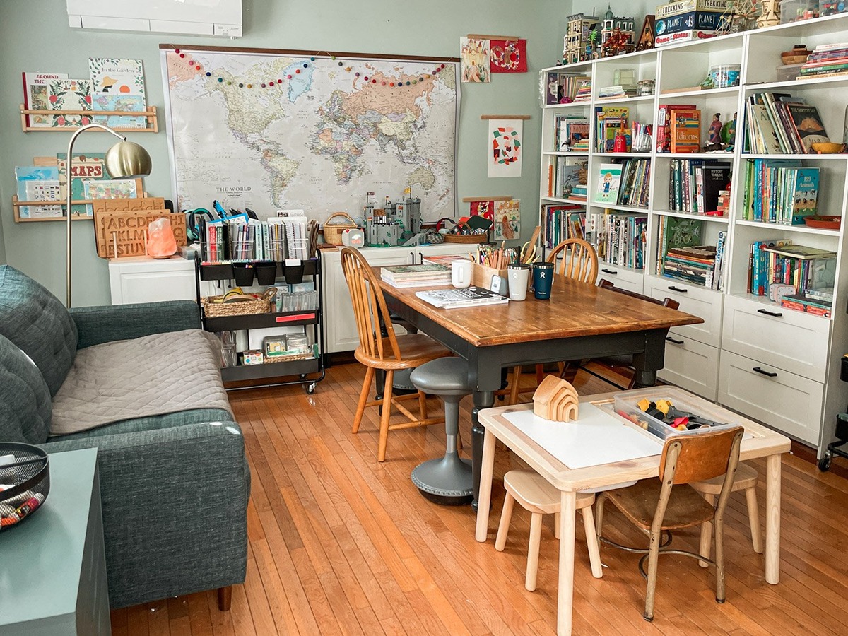 cozy homeschool room idea