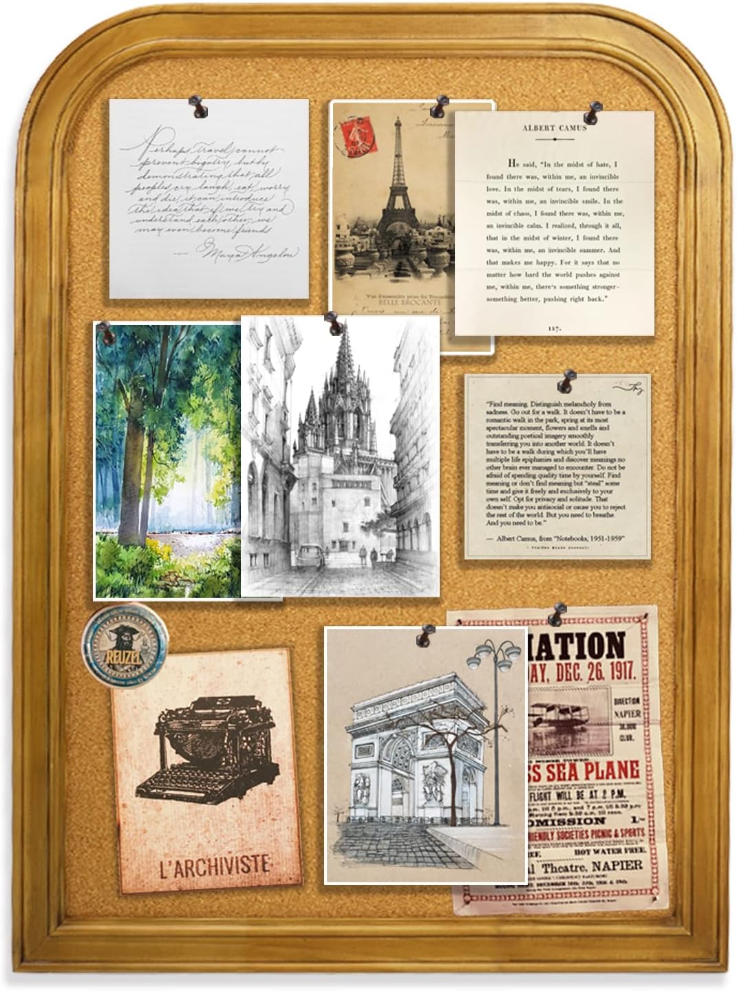 framed cork board