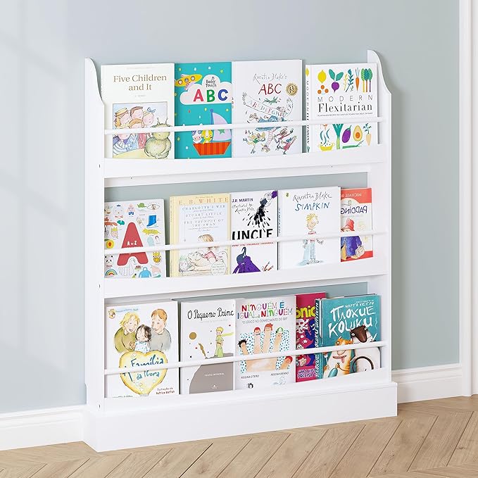 white bookshelf kids