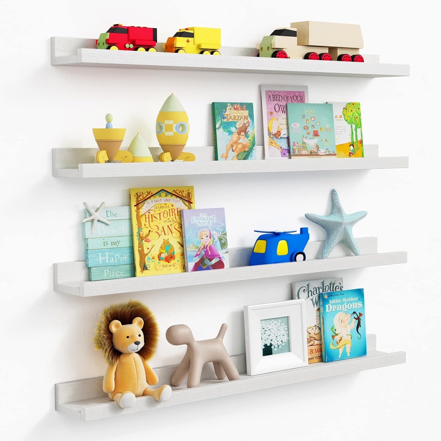 white wall bookshelf