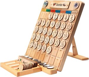 wooden kids calendar
