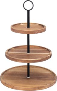 wooden tier stand
