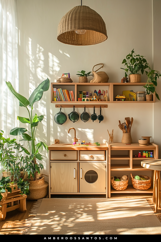 Montessori-Inspired Practical Life Kitchen Playroom