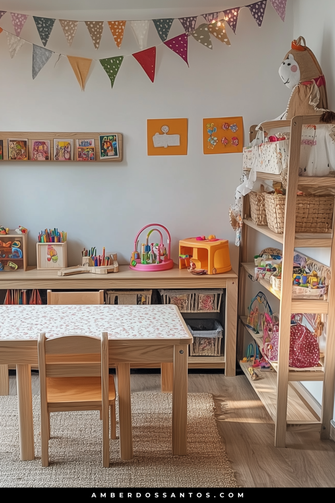 Montessori-Inspired Creative Corner Playroom