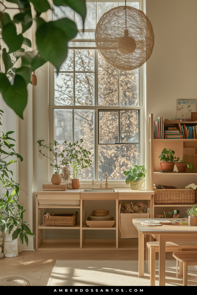 Montessori-Inspired Bright Workshop Playroom