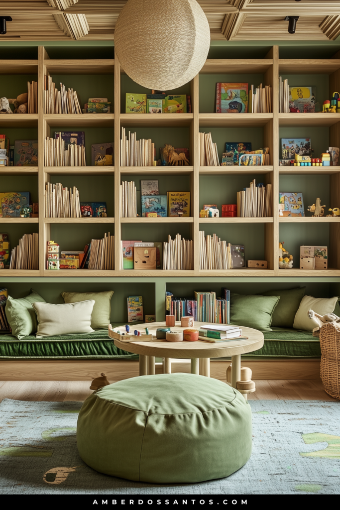Montessori-Inspired Forest Library Playroom
