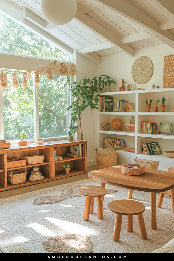 Montessori-Inspired Natural Light Reading Playroom