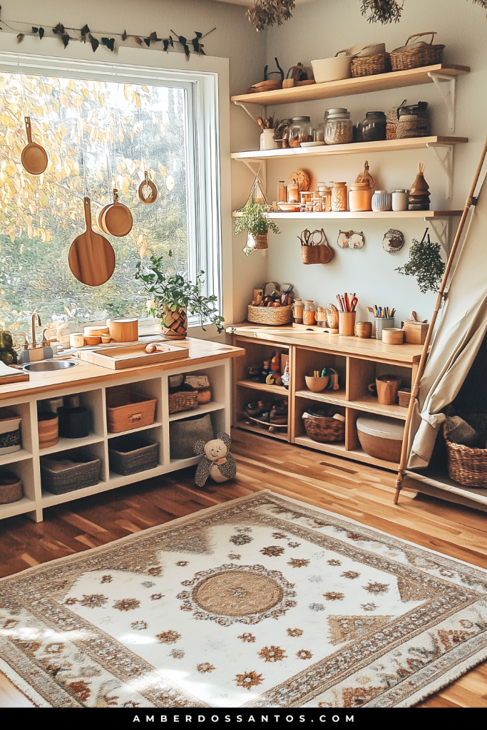 Montessori-Inspired Practical Life Kitchen Playroom