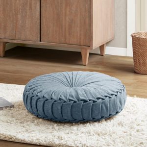blue floor pillow