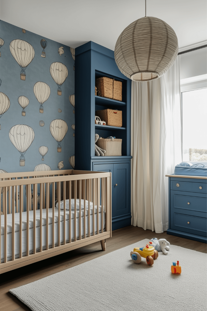 baby-boy-nursery-room-blue-balloon-wallpaper