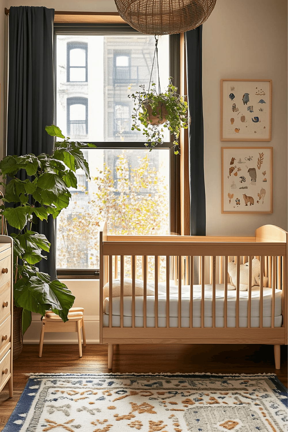 baby-boy-nursery-room-natural-wood-plants