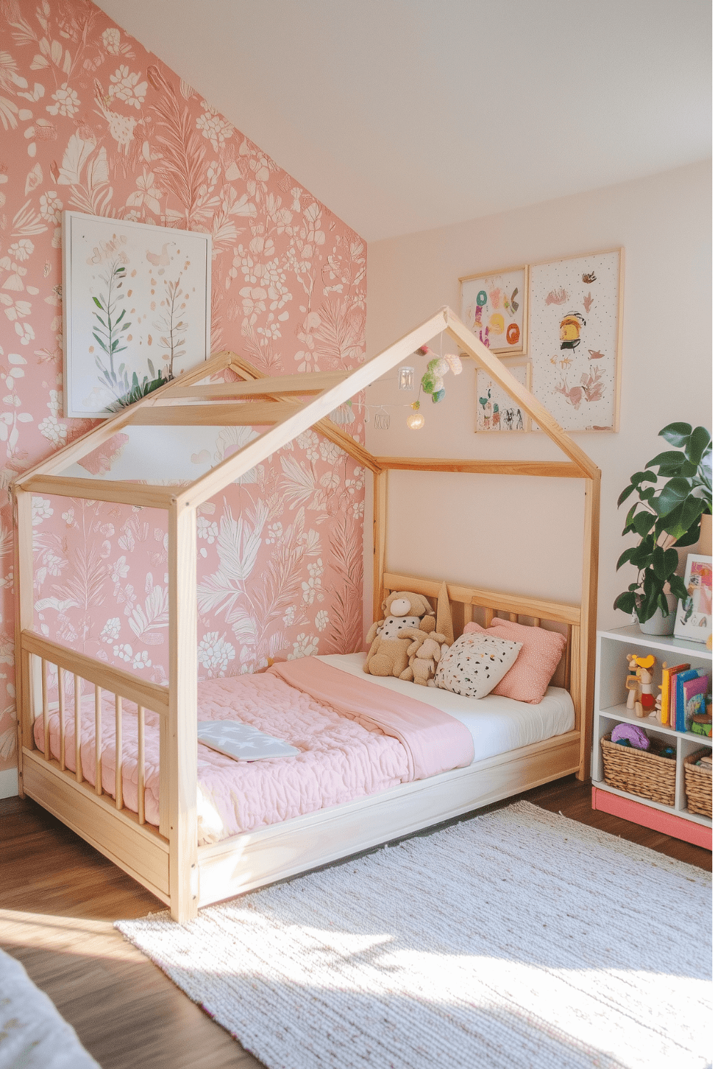14-montessori-bedroom-ideas-blush-floral-girls