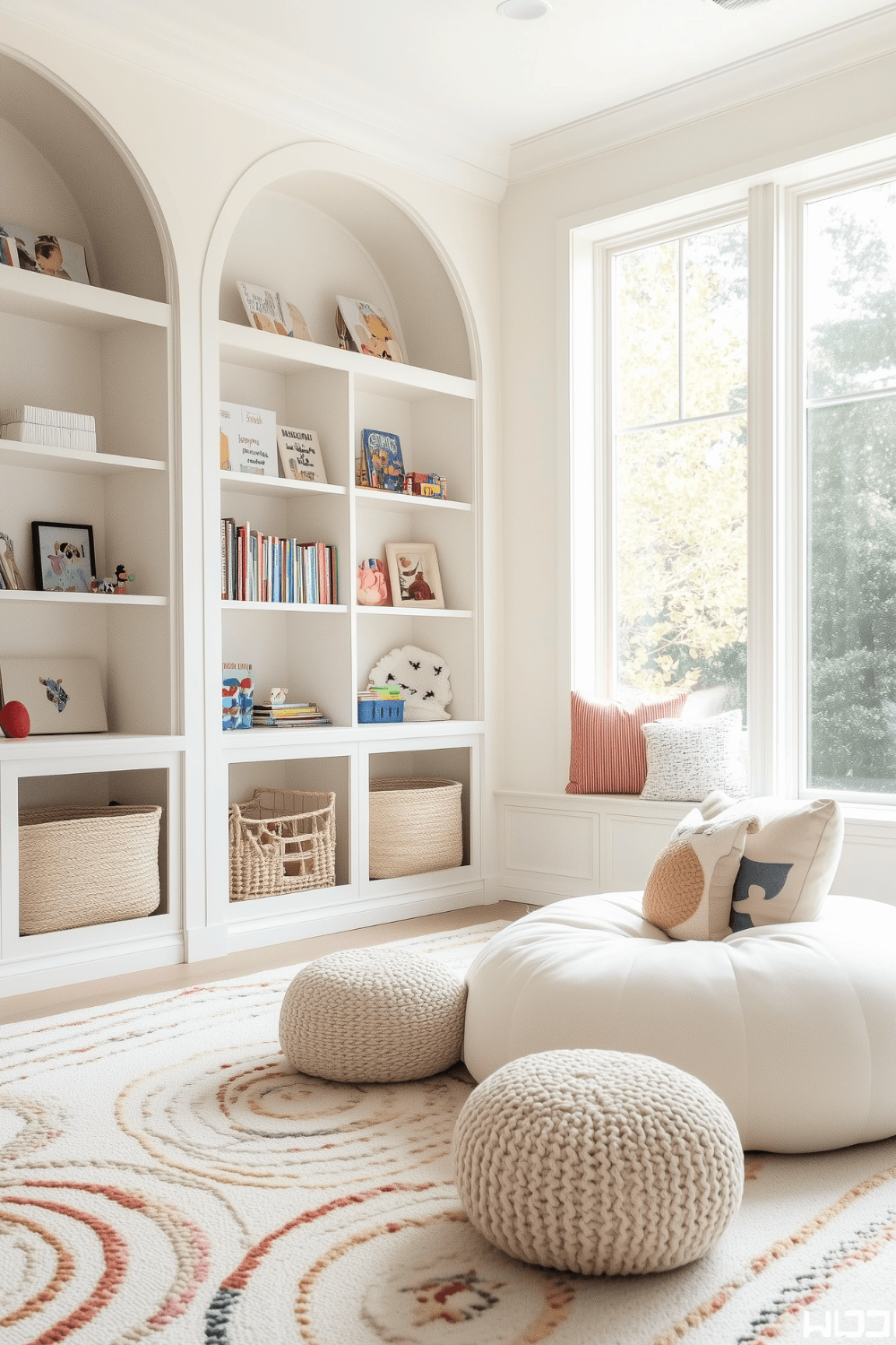 living-room-playroom-combo-arched-library