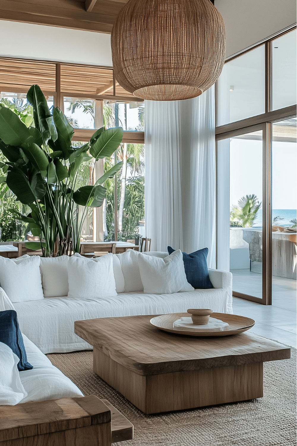 7-Modern Beach House Living Room with Natural Light