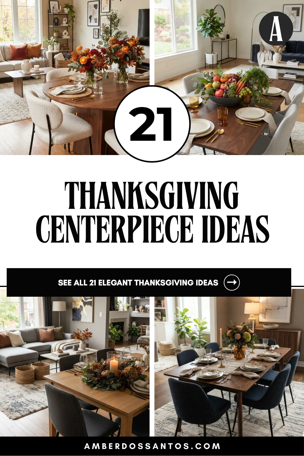 21 Thanksgiving centerpiece ideas Pinterest pin
