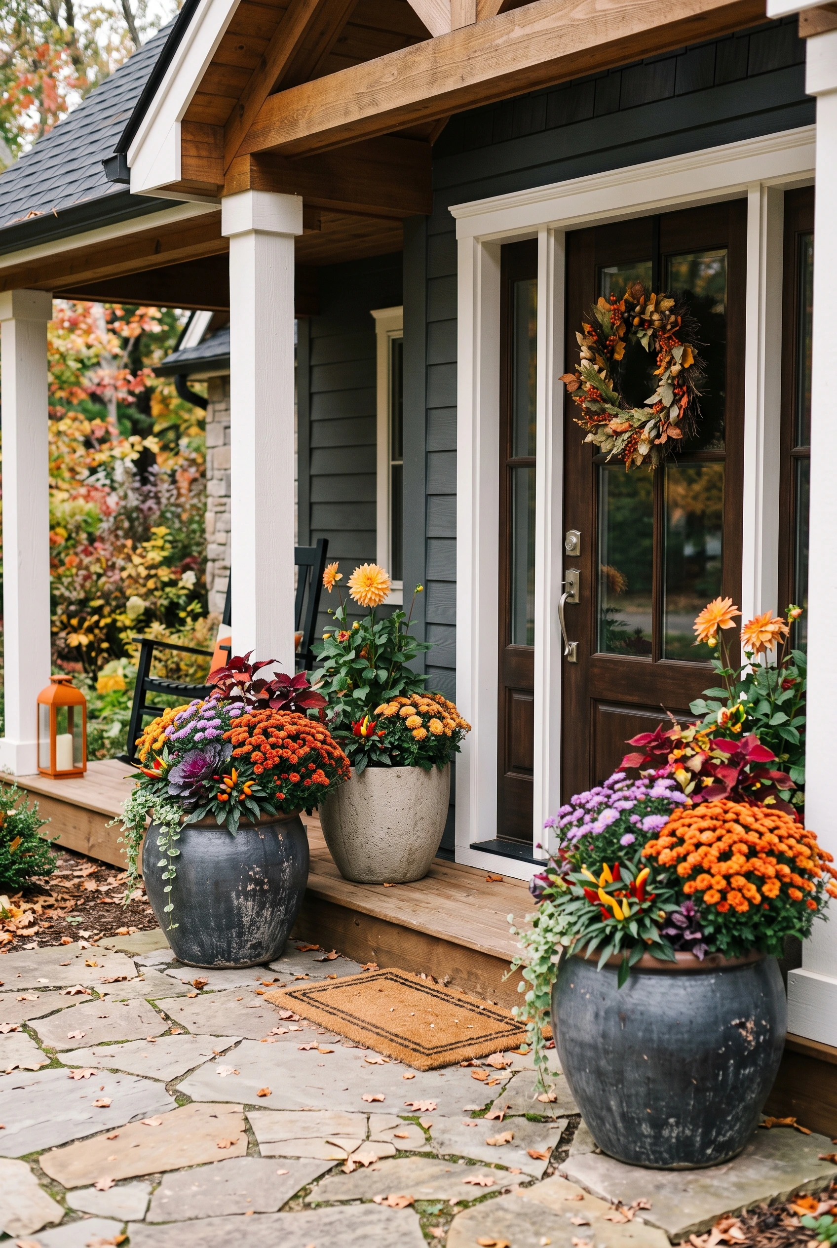 fall front porch decor