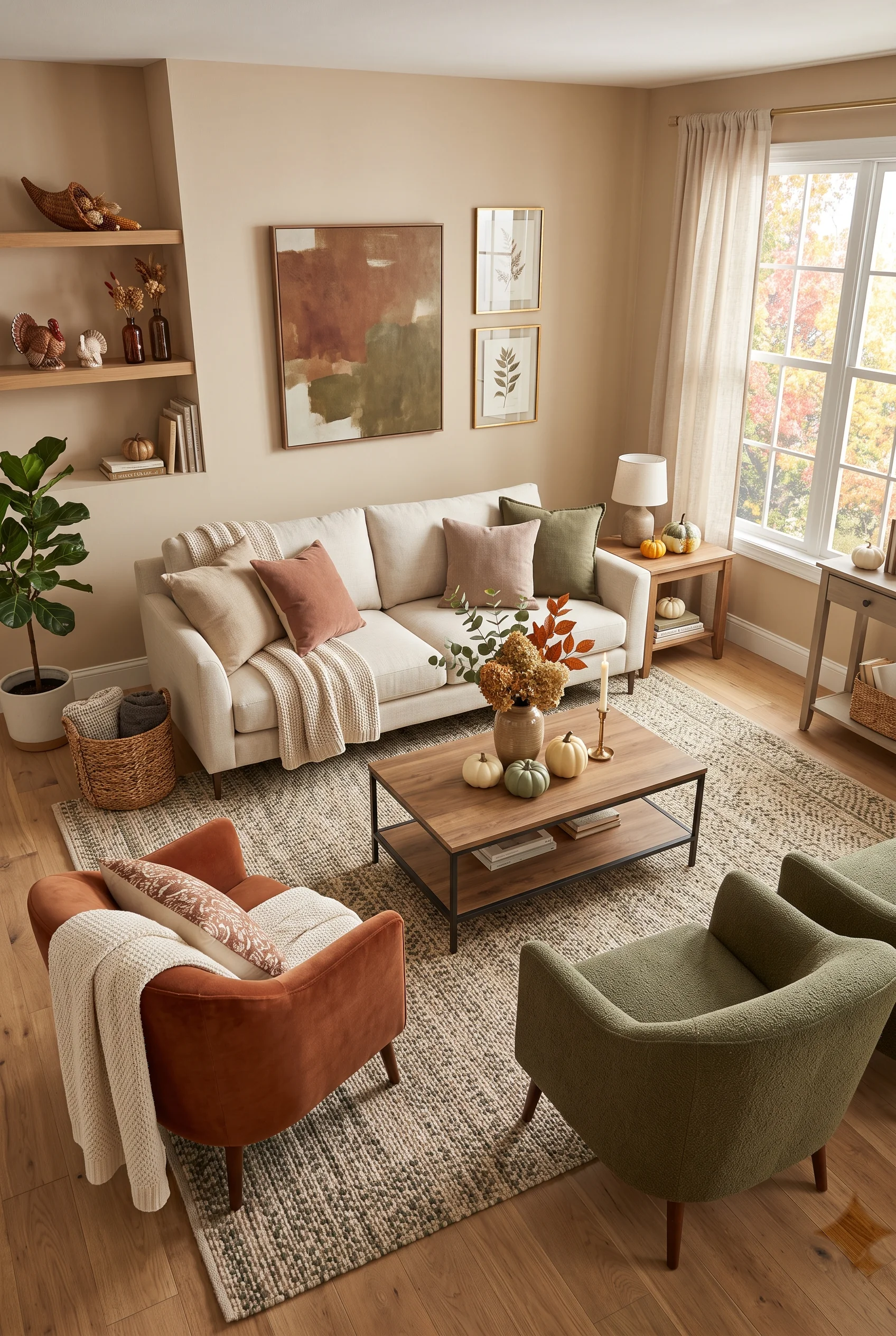 083 17 thanksgiving living room decor