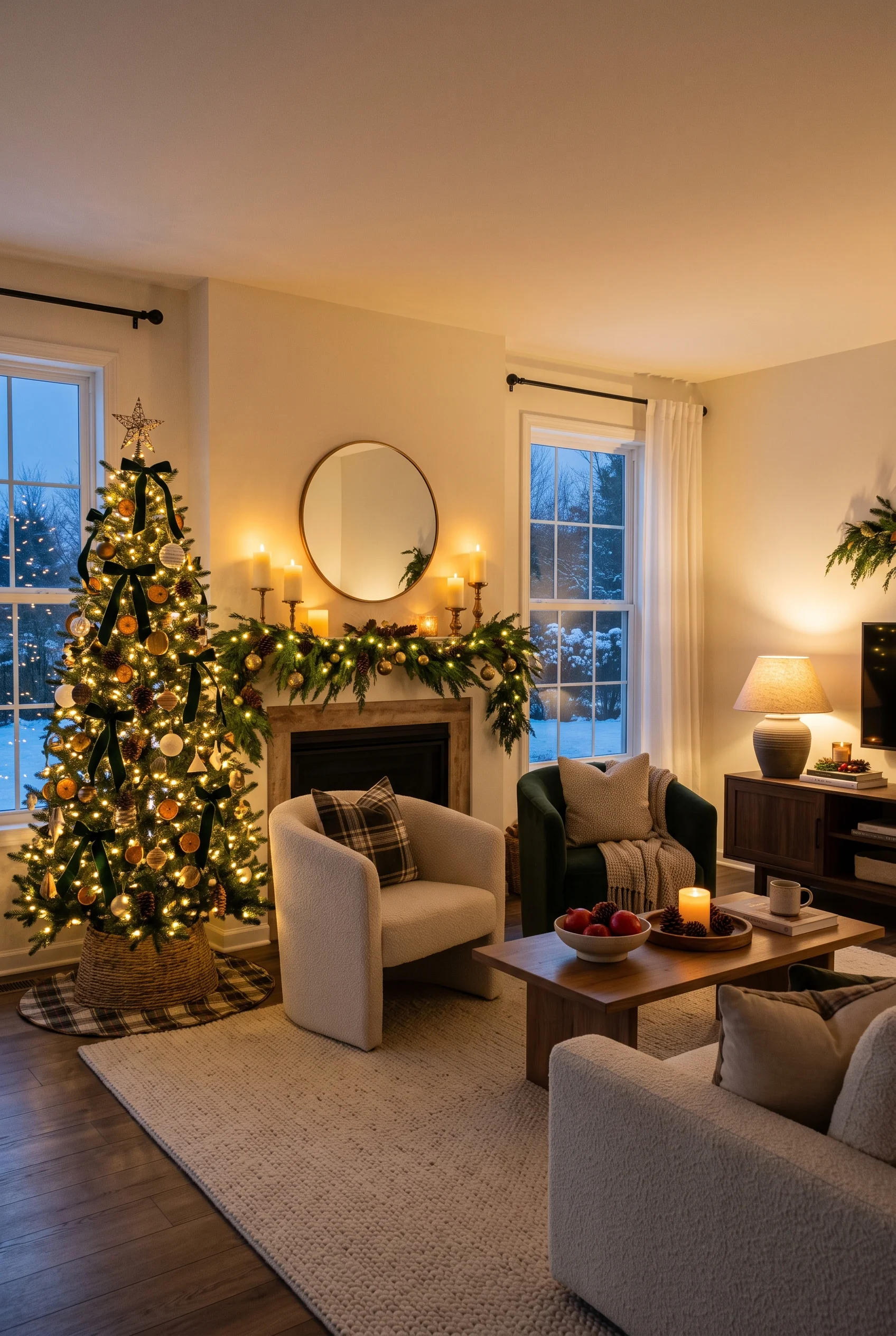 085 6 christmas living room decor