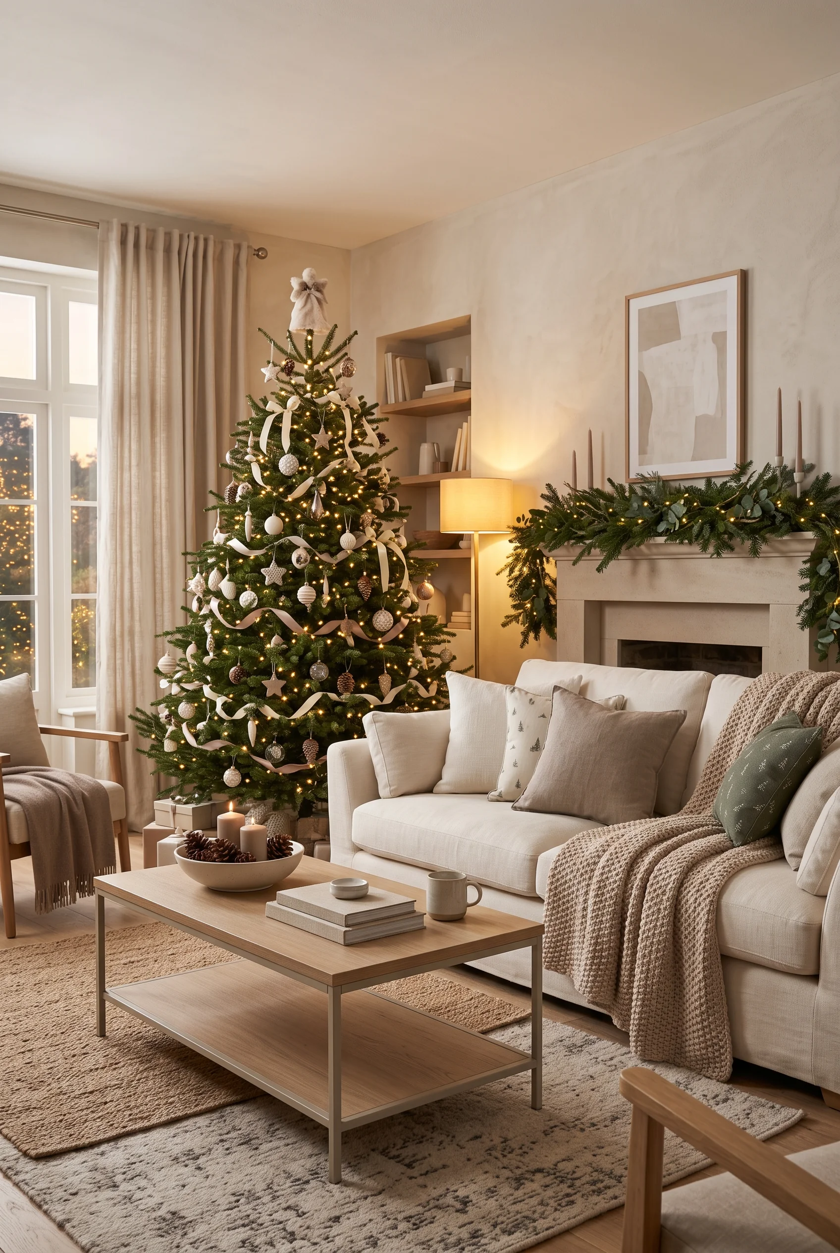 089 13 neutral christmas decor