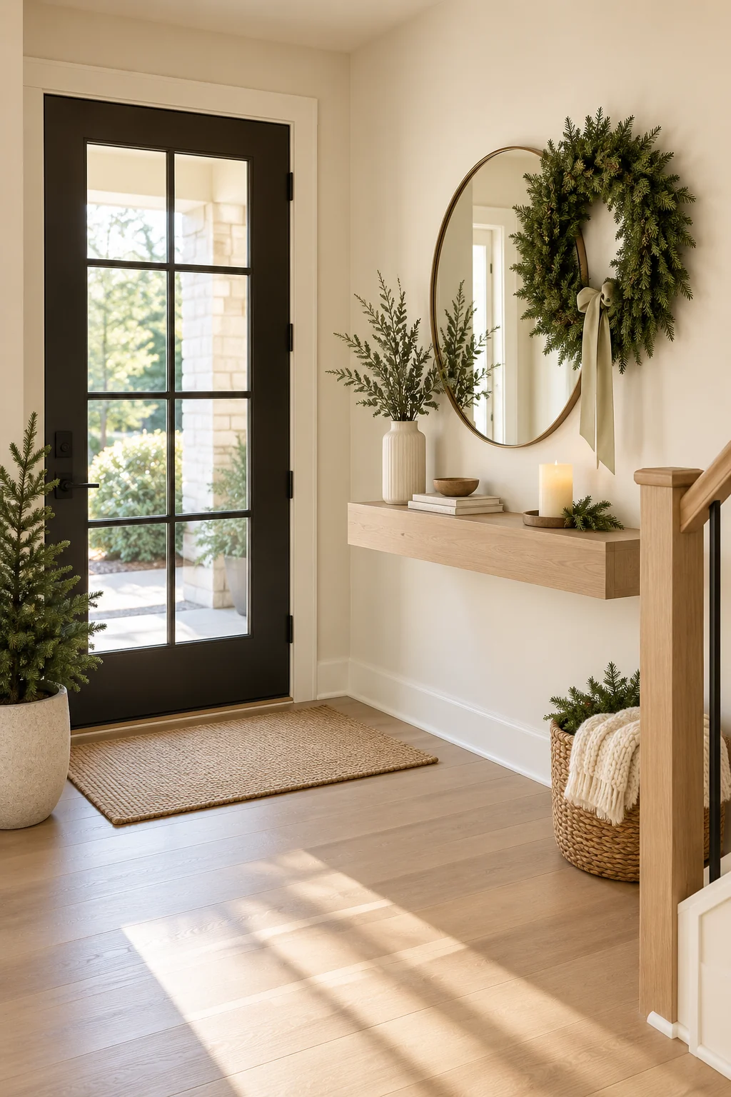 090 12 christmas entryway decor