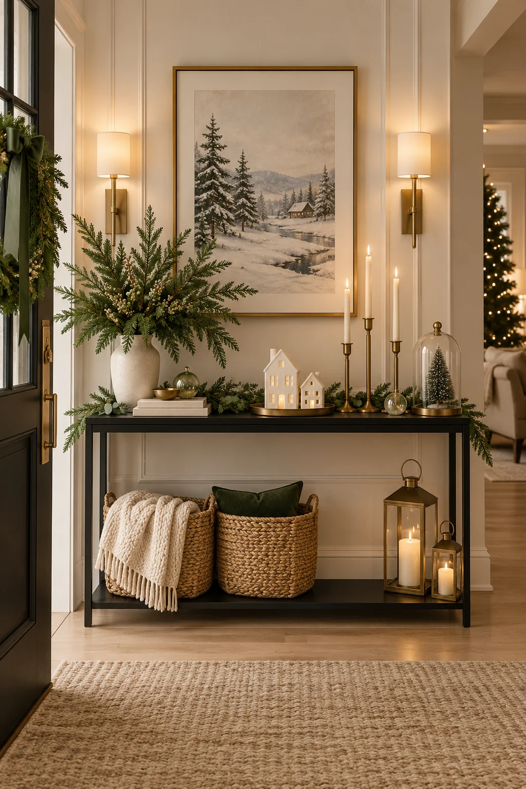 21 Christmas Entryway Decor Ideas for a Warm Welcome