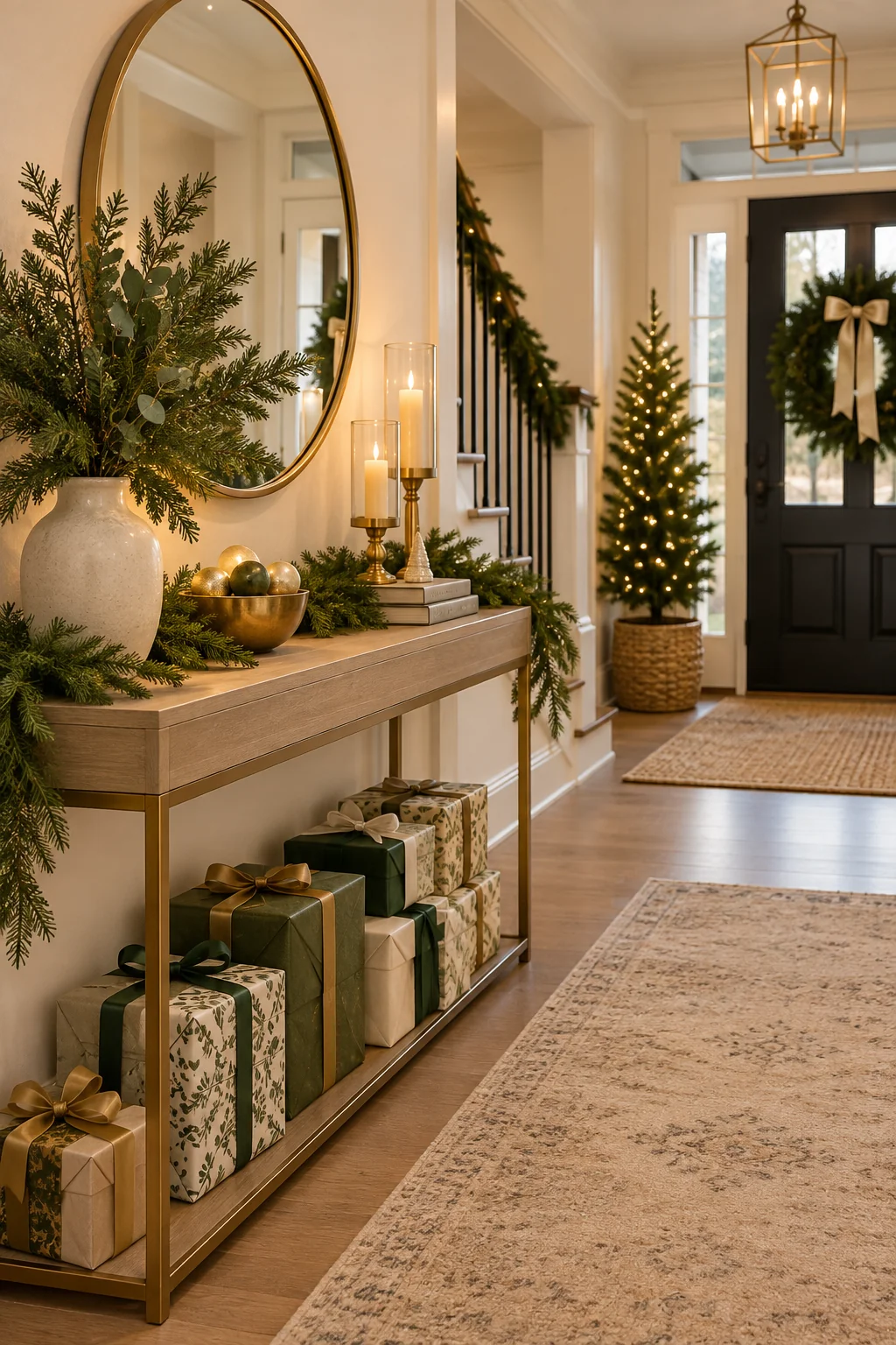090 17 christmas entryway decor