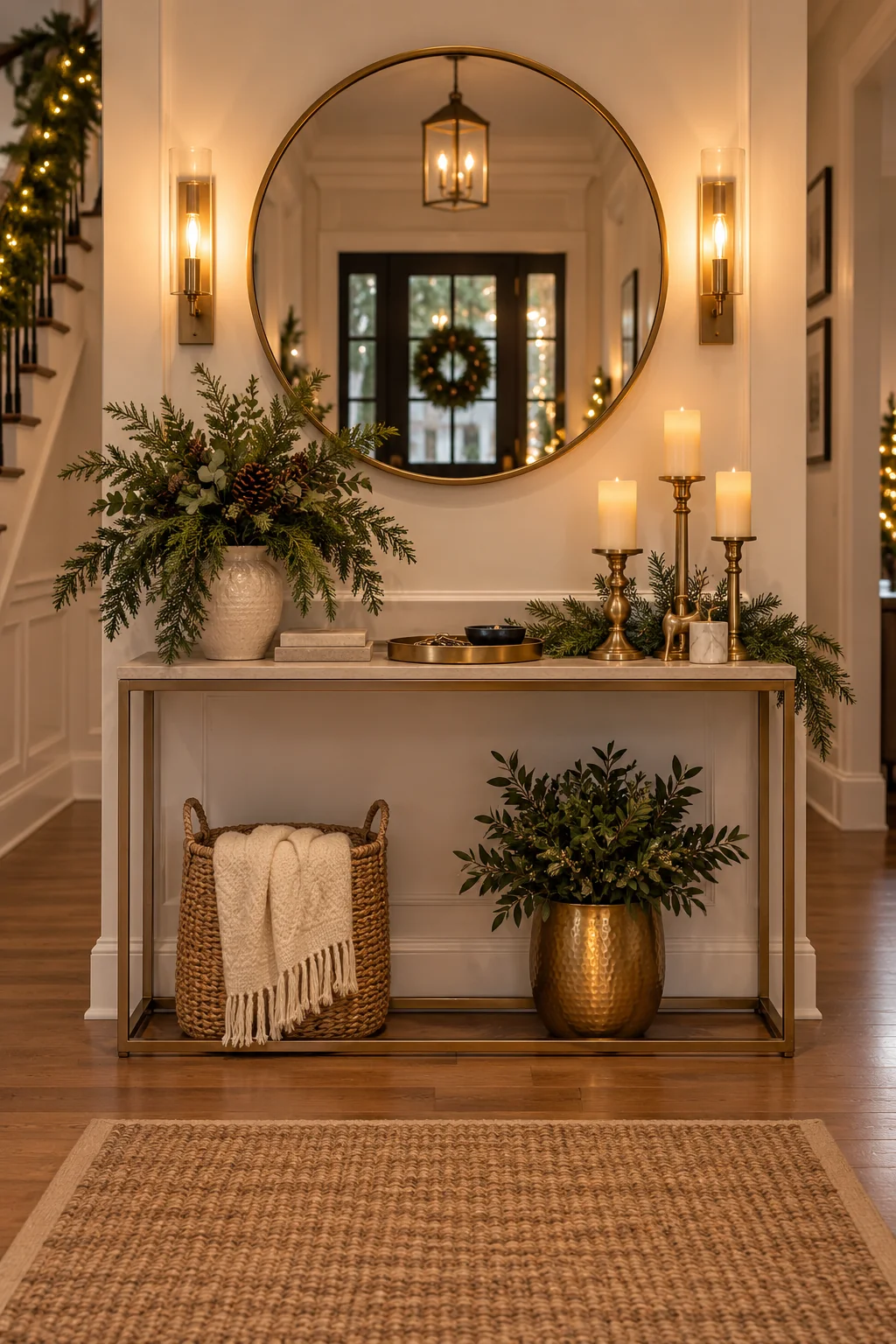090 2 christmas entryway decor