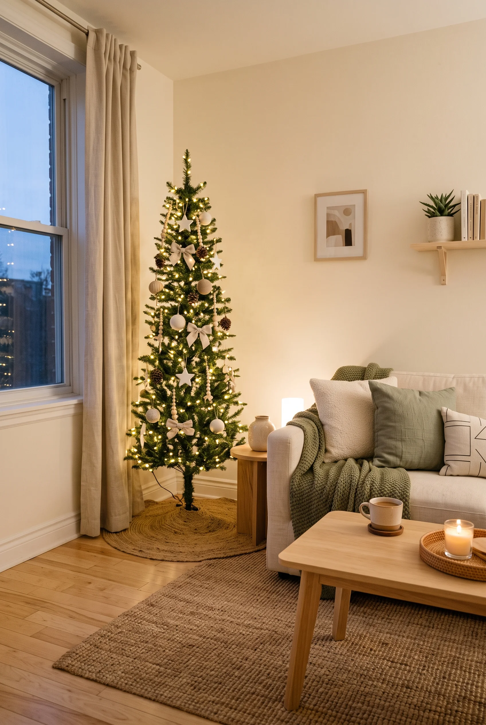092 1 apartment christmas decor ideas