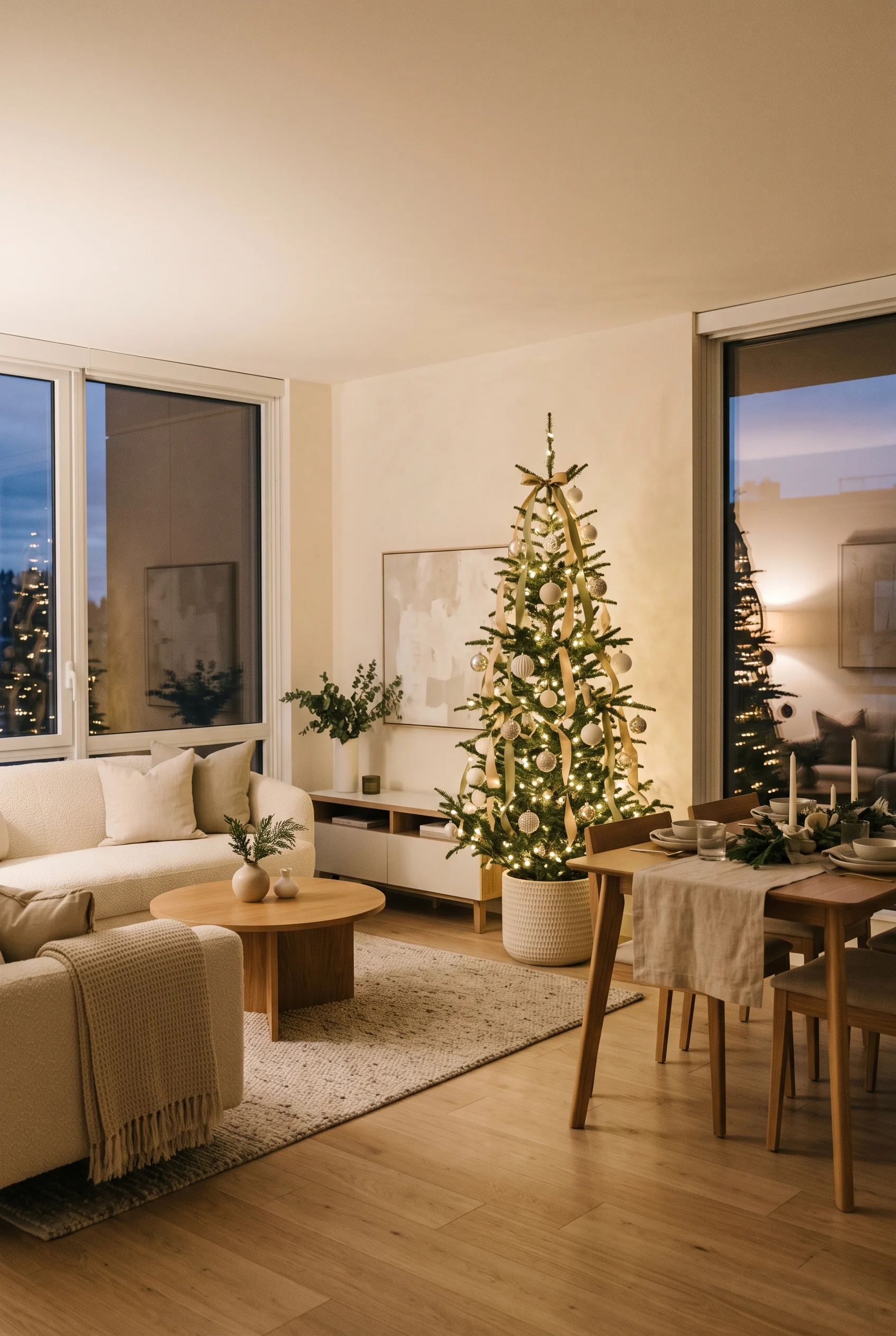092 23 apartment christmas decor ideas
