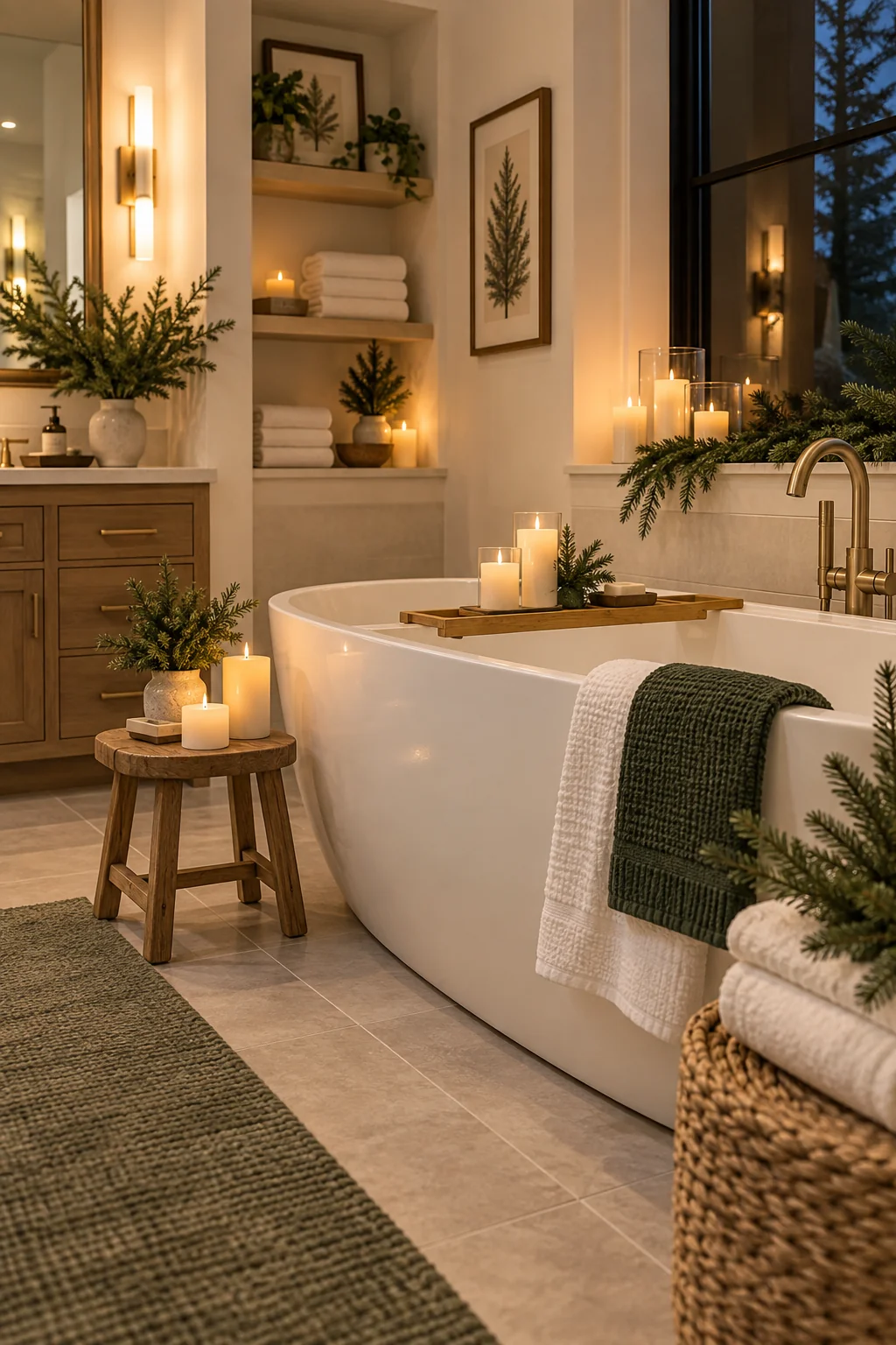 130 10 christmas bathroom decor