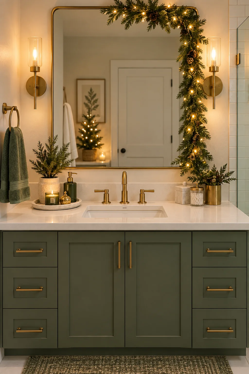 130 12 christmas bathroom decor