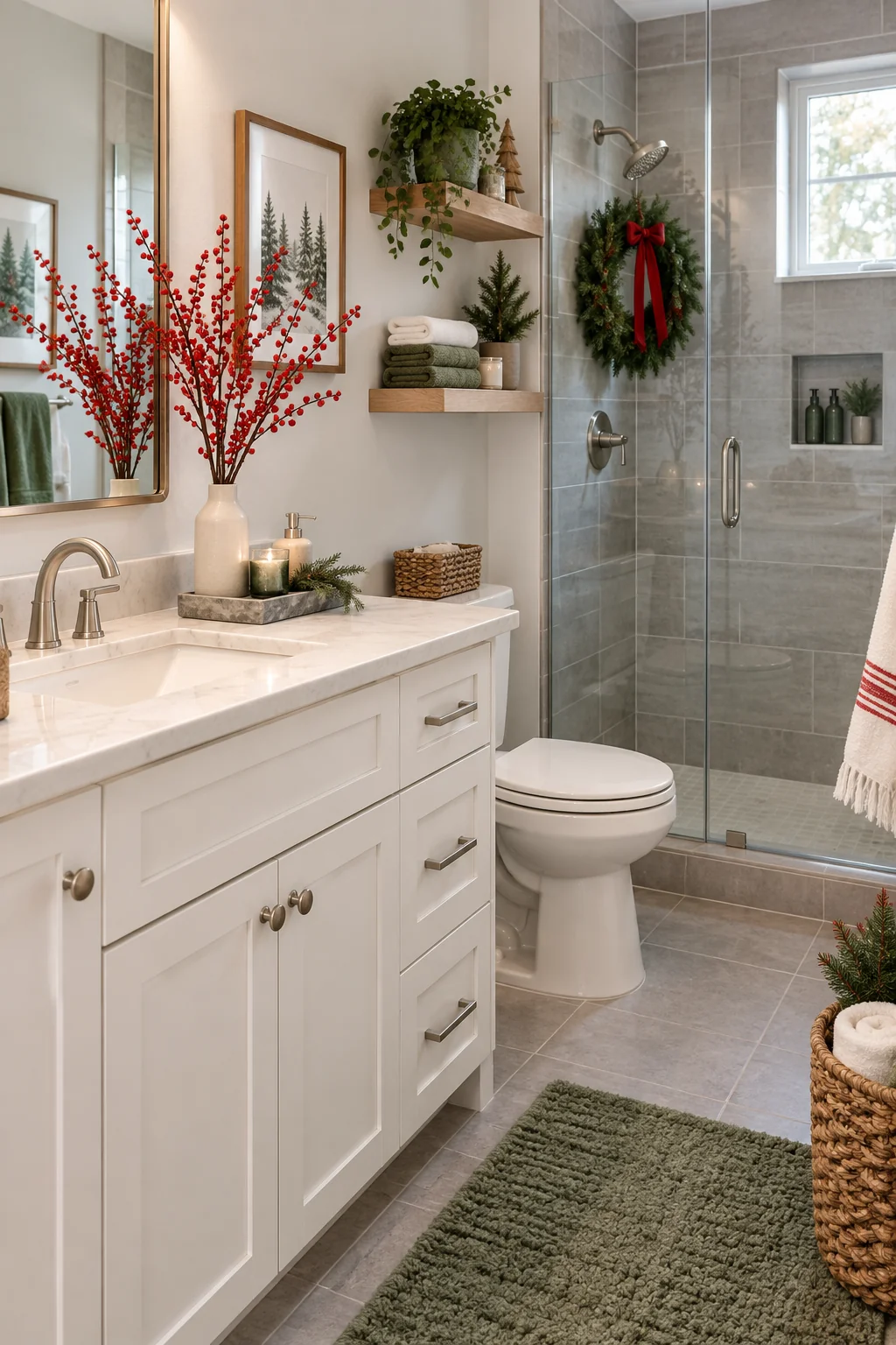 130 16 christmas bathroom decor