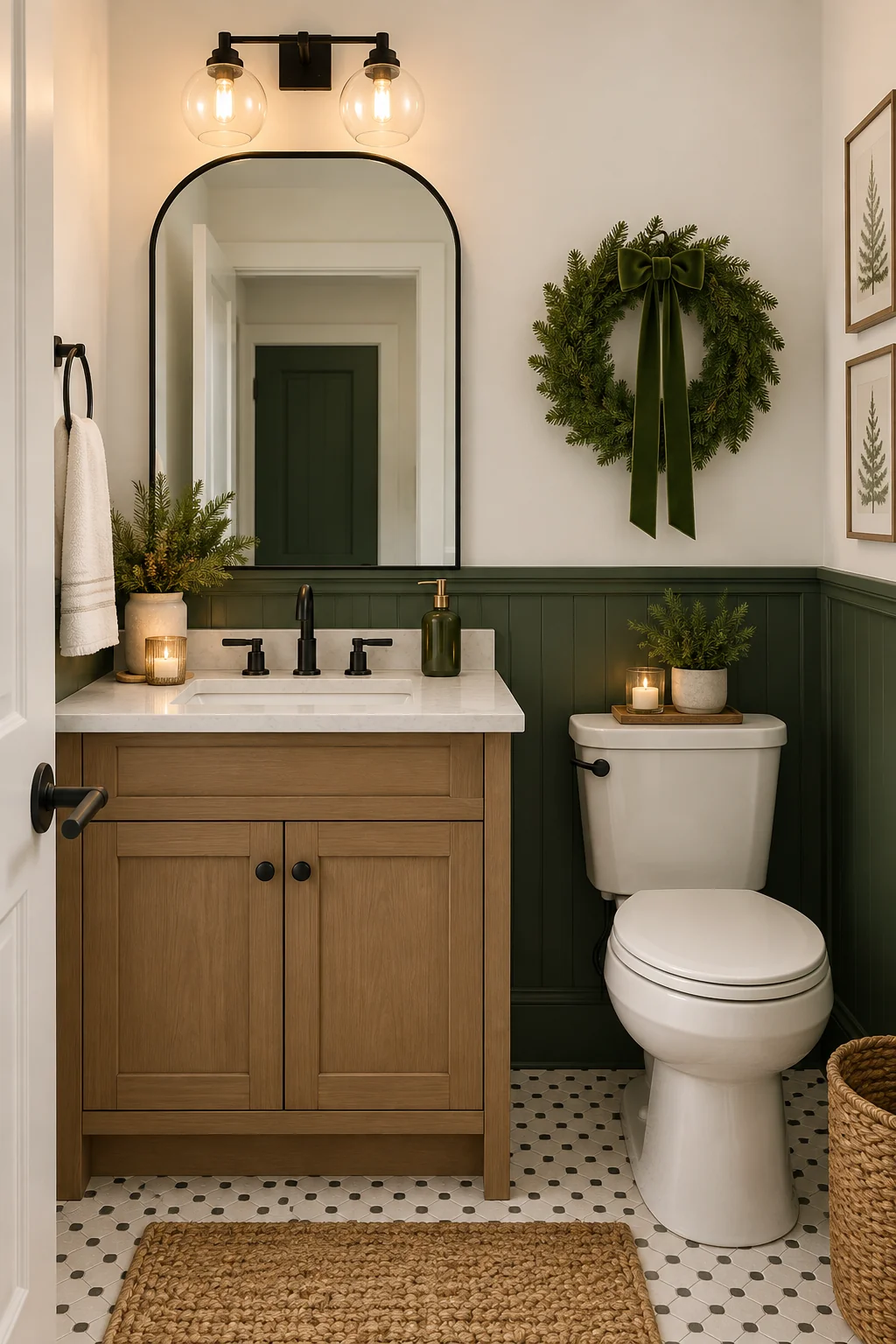 130 2 christmas bathroom decor