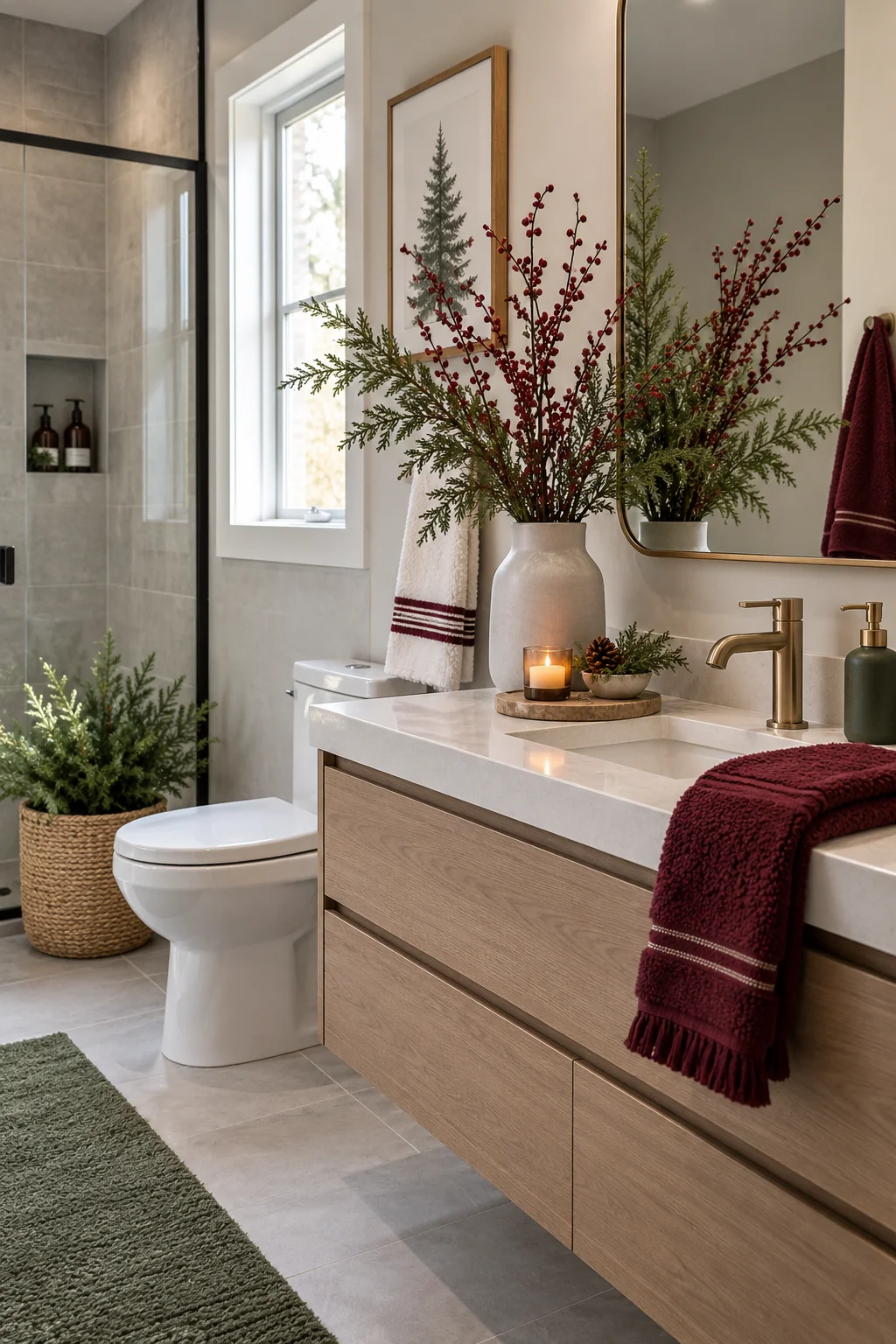 130 8 christmas bathroom decor
