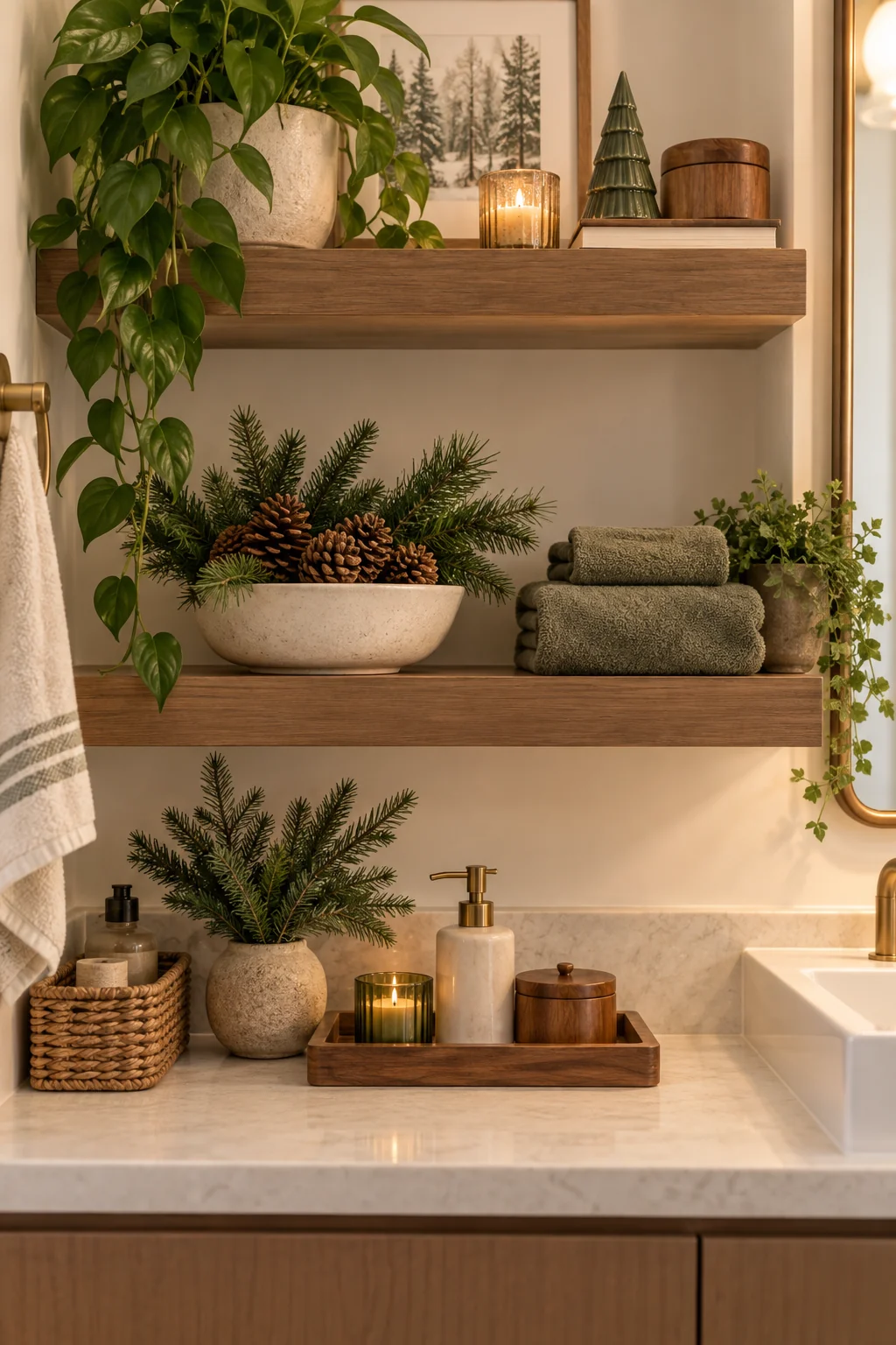 130 9 christmas bathroom decor
