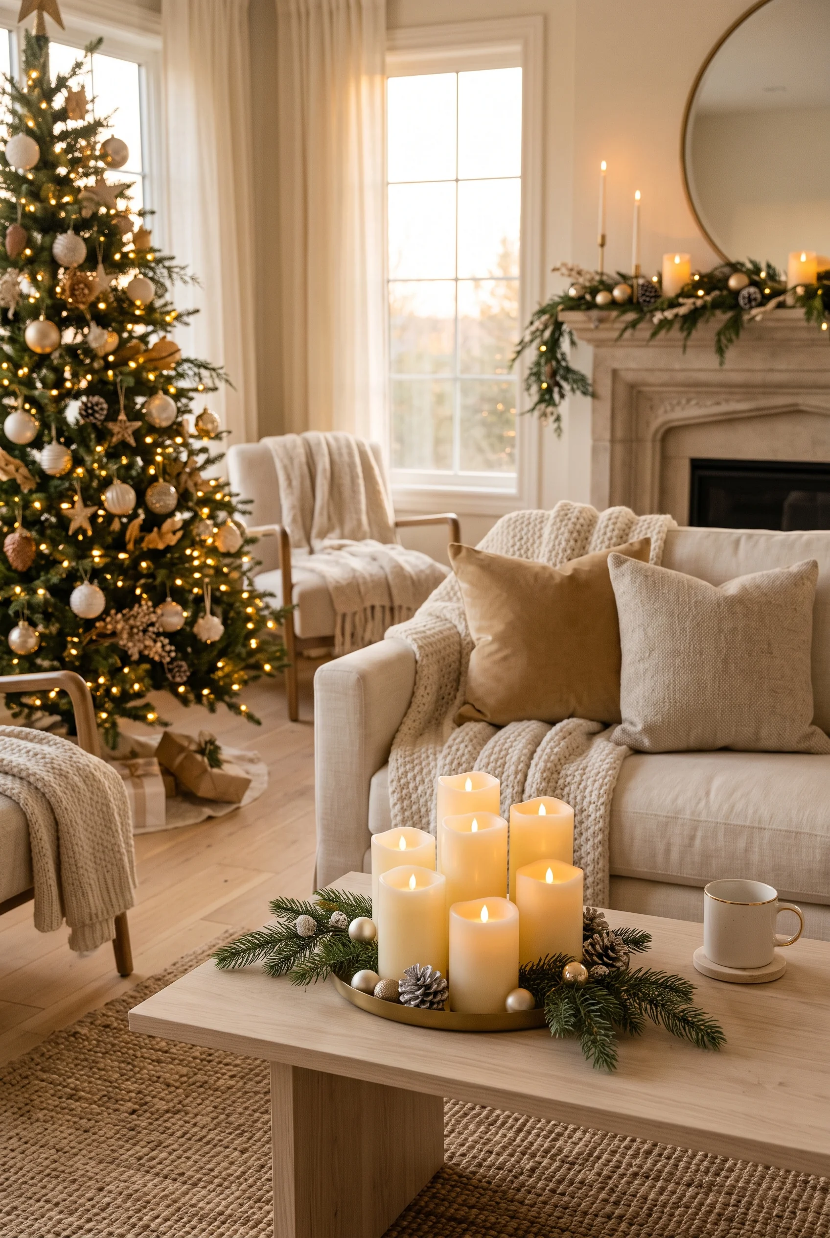 136 3 christmas coffee table decor